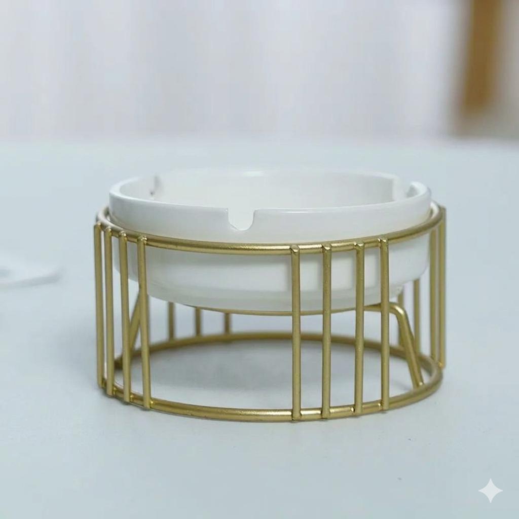 Designer Ashtrays Handcraft Golden