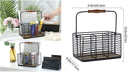 Multi-Purpose Wire Organizer with Natural Wood Accents