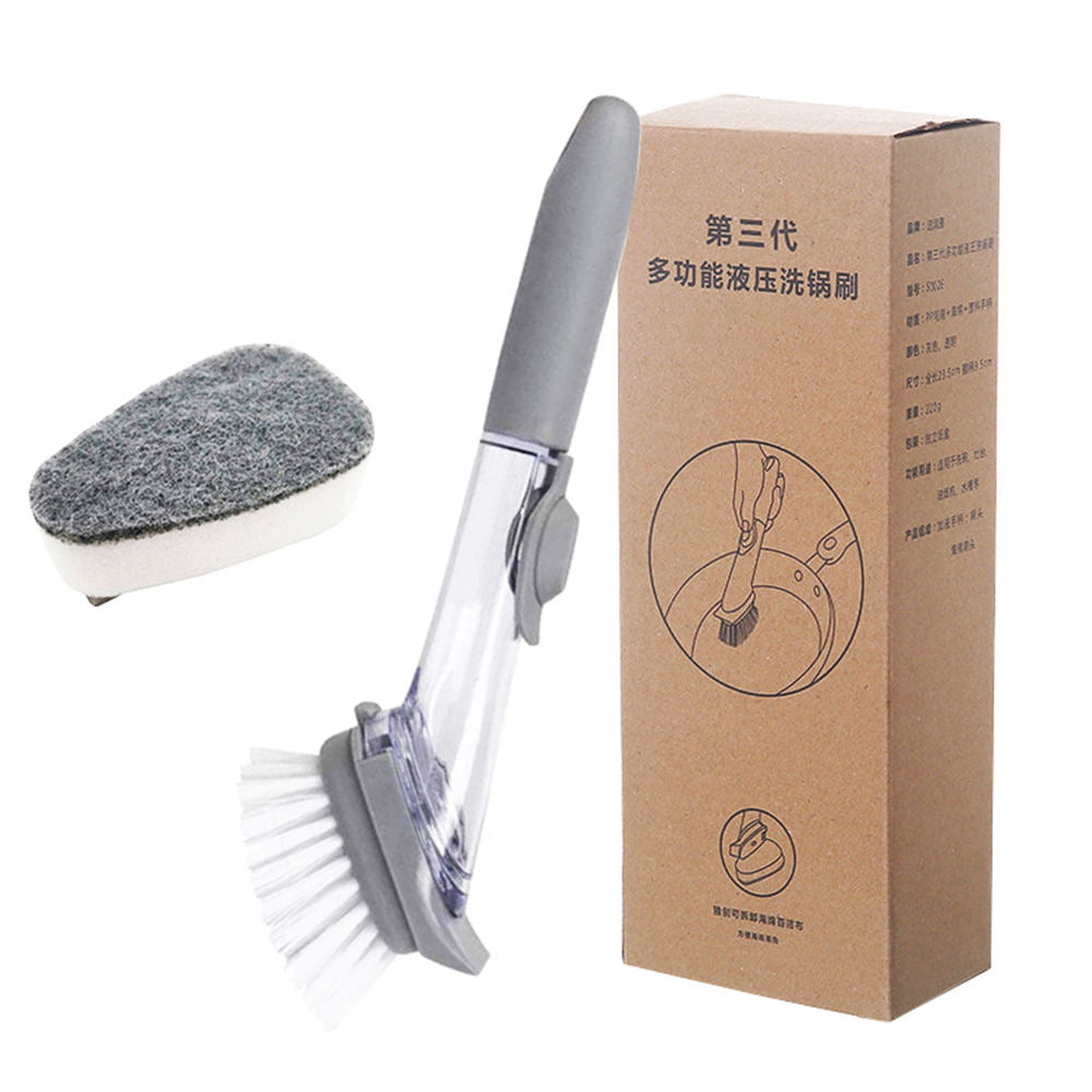 Pro-Scrub 2-in-1 Soap Dispensing Kitchen Brush & Sponge Set