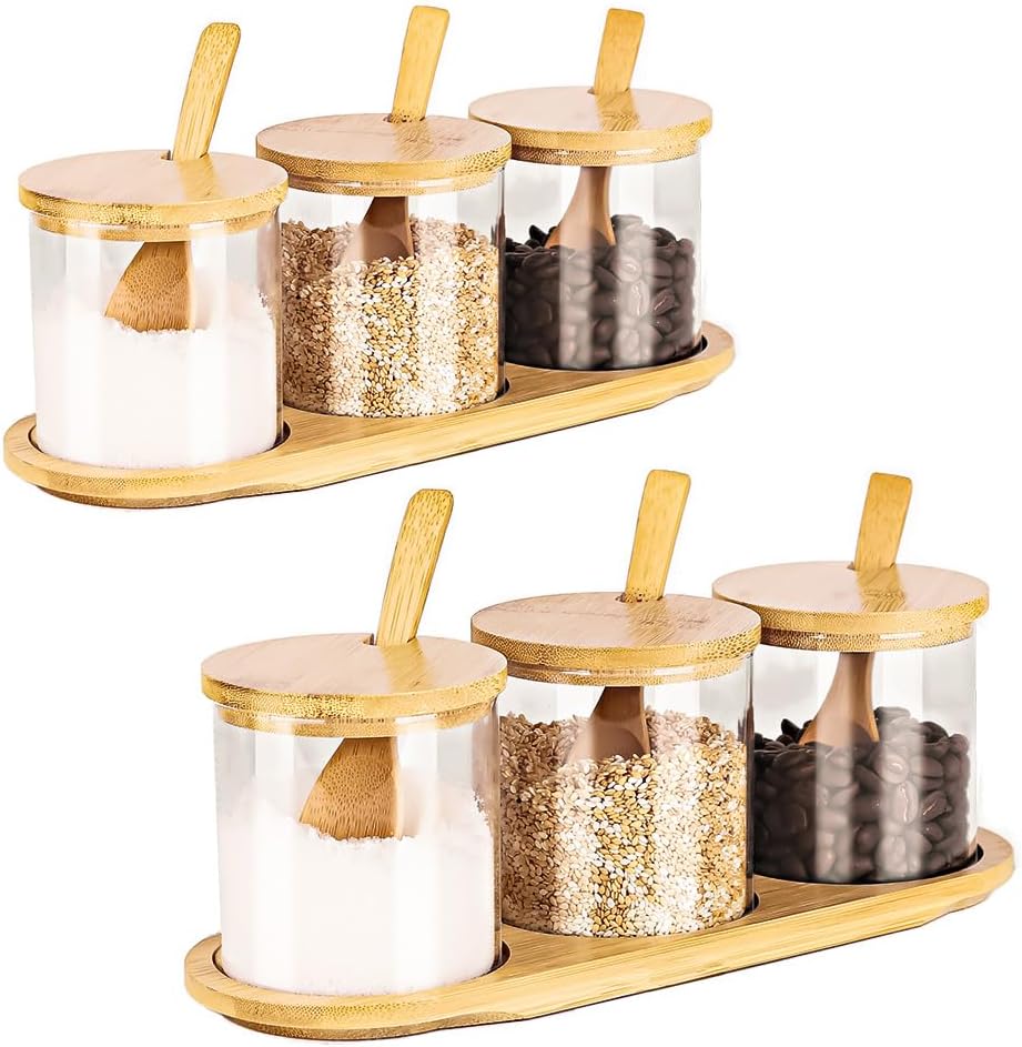 300ml Jar Home Spice Storage Bamboo