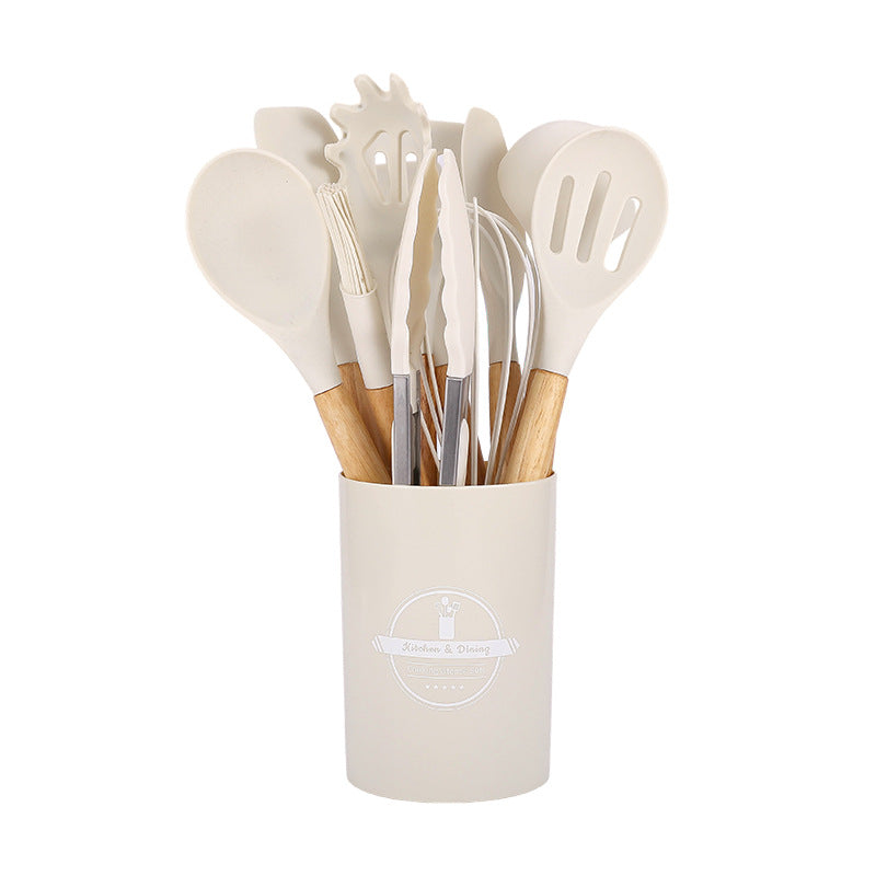 Premium 12-Piece Silicone Kitchen Utensil Set with Storage Canister