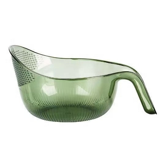 Transparent Rice Washing and Straining Bowl
