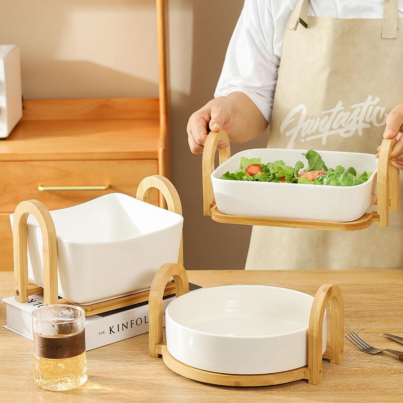 3 Shapes Ceramic Salad Bowls