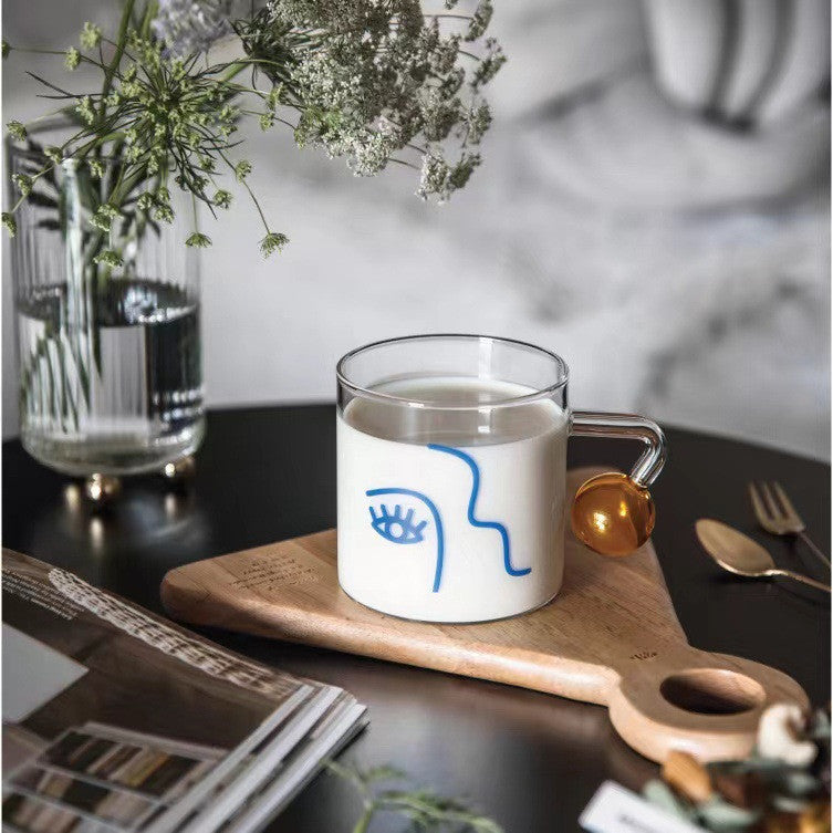 270ML PORTRAIT PATTERN SMALL GLASS MUG