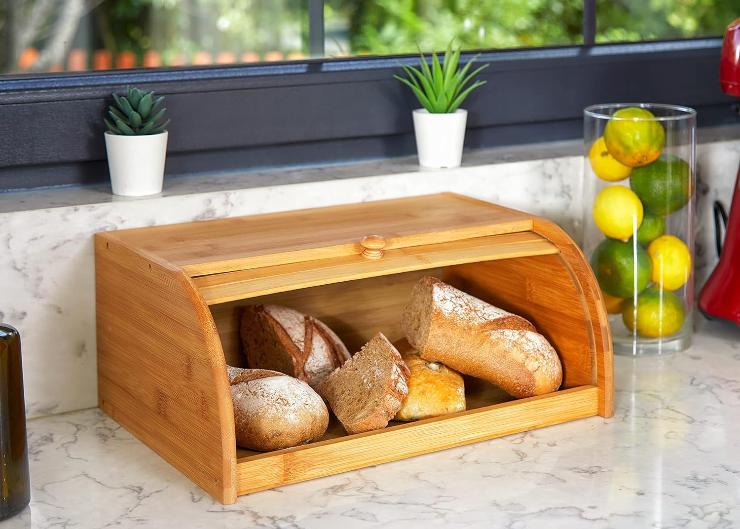 Bamboo Bread Box Storage