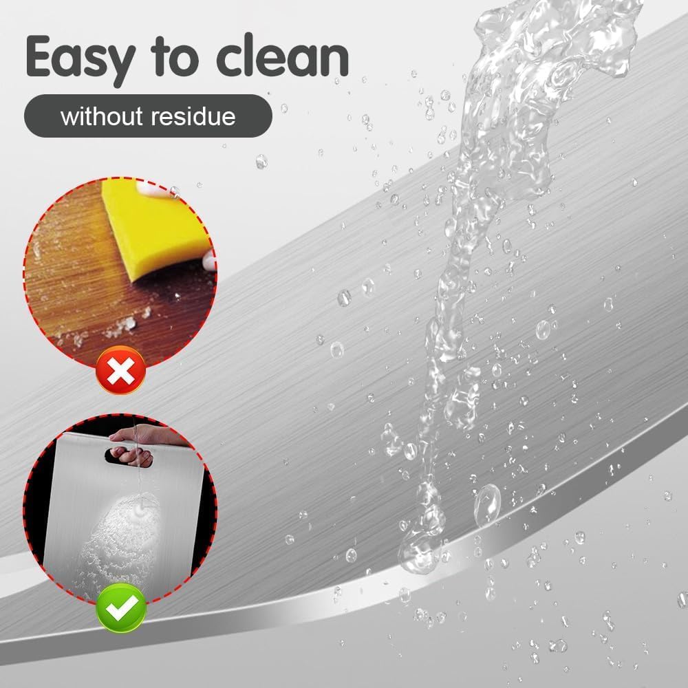 36CM x 25CM Double-Sided Stainless-Steel Cutting Board Anti-Rust