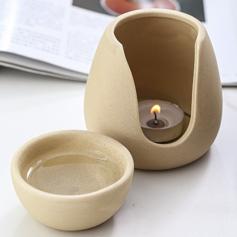 Ceramic Essential Oil Burner & Wax Melt Warmer – Aromatherapy Candle Diffuser for Home