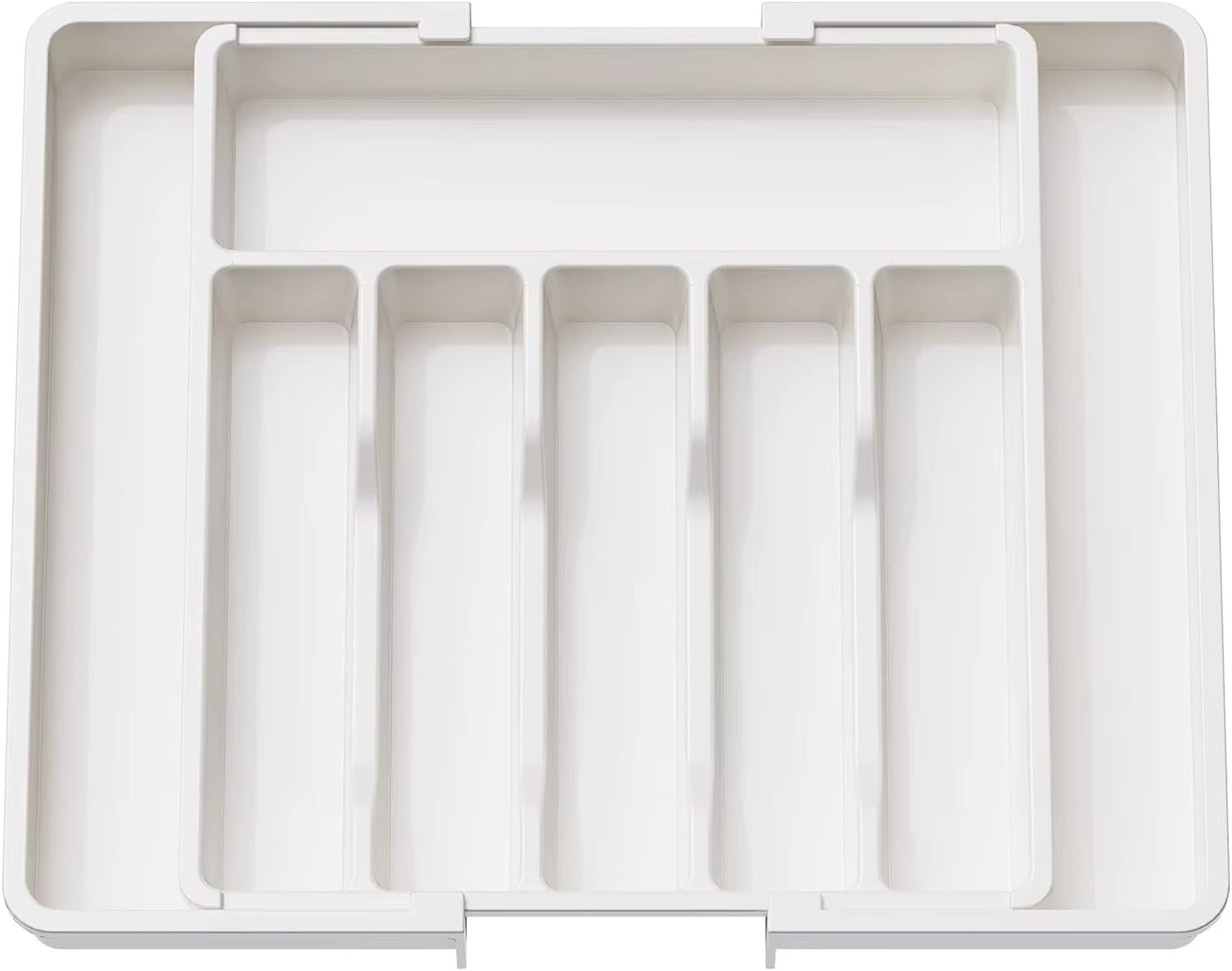 8-Compartment Cutlery Tray Organizer Custom Expandable Utensil Drawer for Kitchen Use