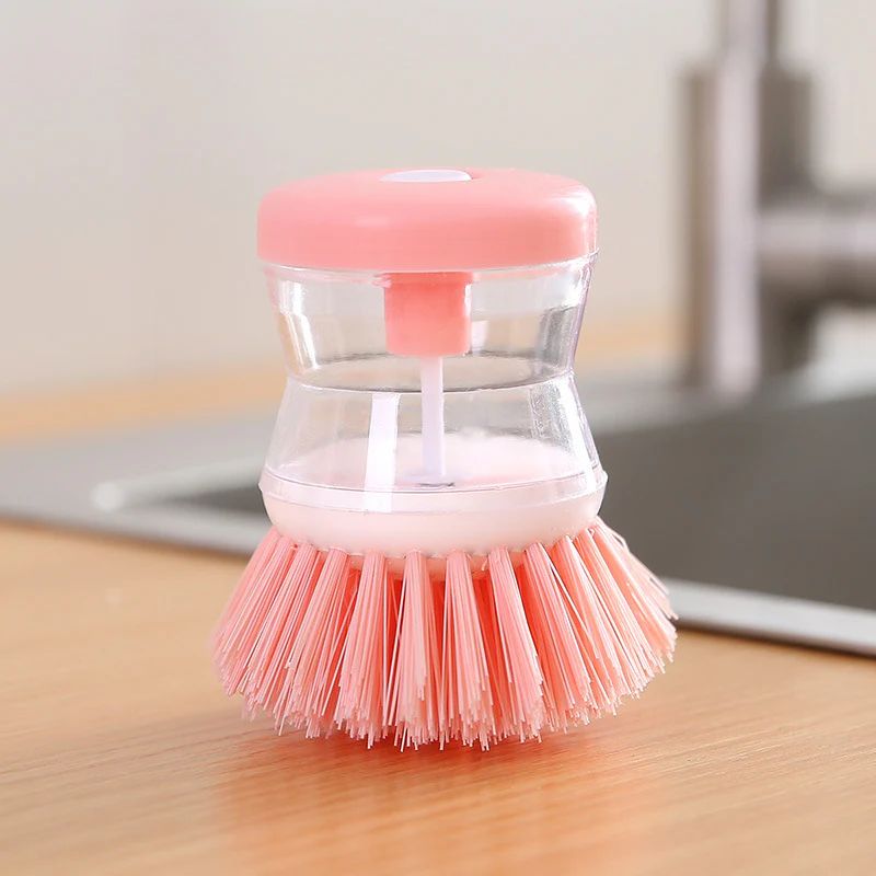 Soap Dispenser Brush for Cleaning Plates, Steel Pots & Pans, Dishwasher Brush