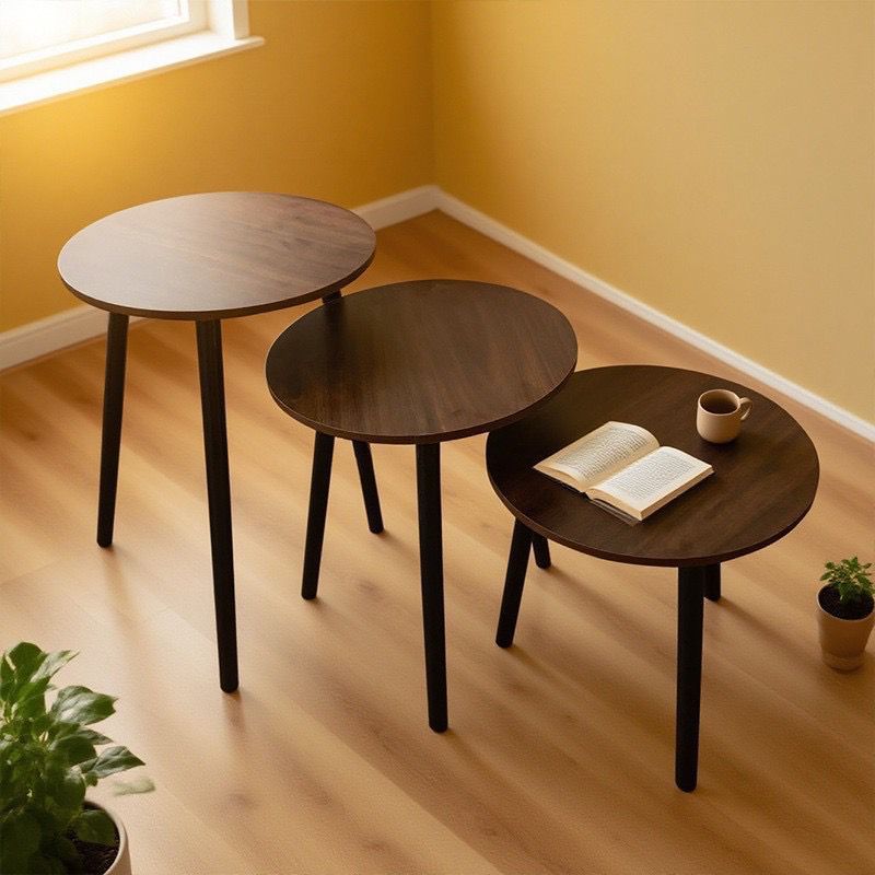 Modern Round Nesting Side Tables – Set of 3