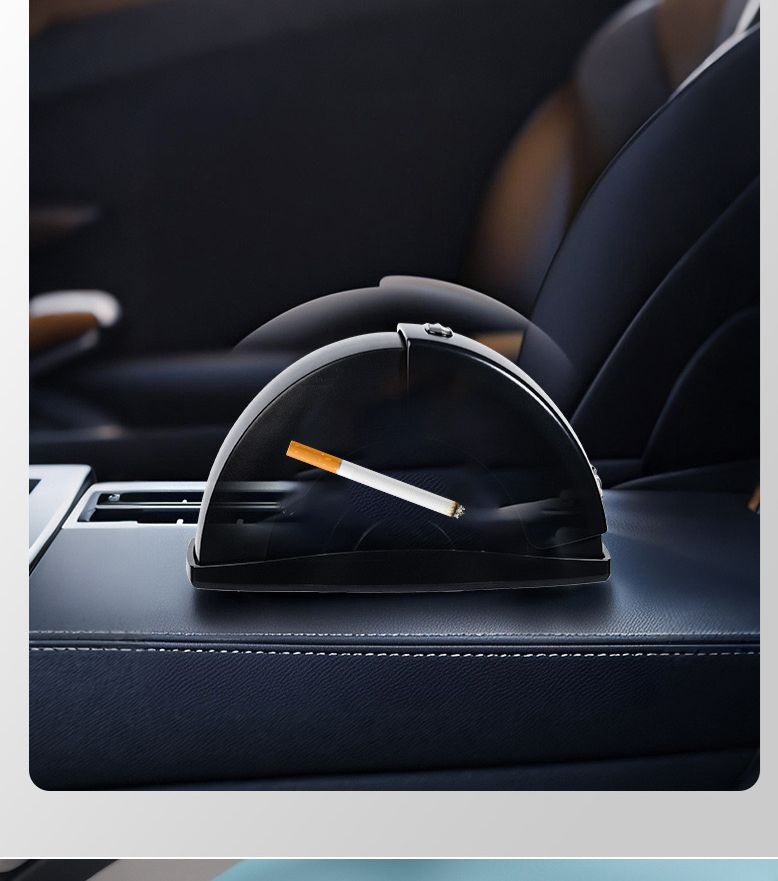 Car Cigarette Ashtray with Lid – Portable Smokeless Auto Ash Holder