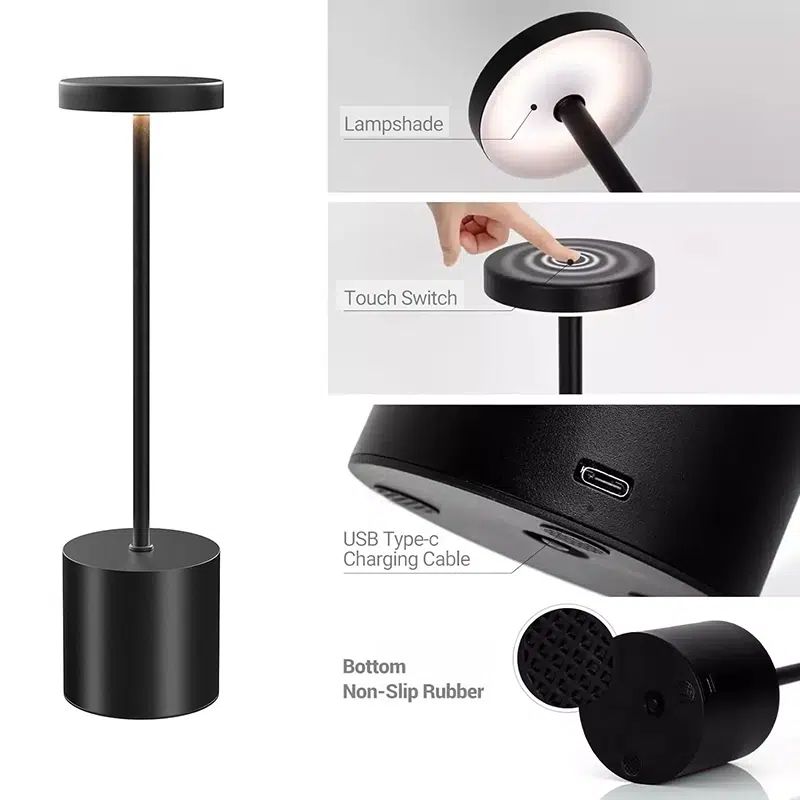Minimalist Cordless LED Desk Lamp – 3 Color Modes