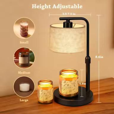 Height Adjustable Candle Warmer Lamp