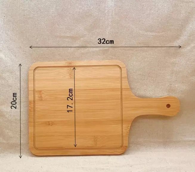 Rectangle Bamboo Chopping Board with handle multipurpose use for vegetables fruits and cheese