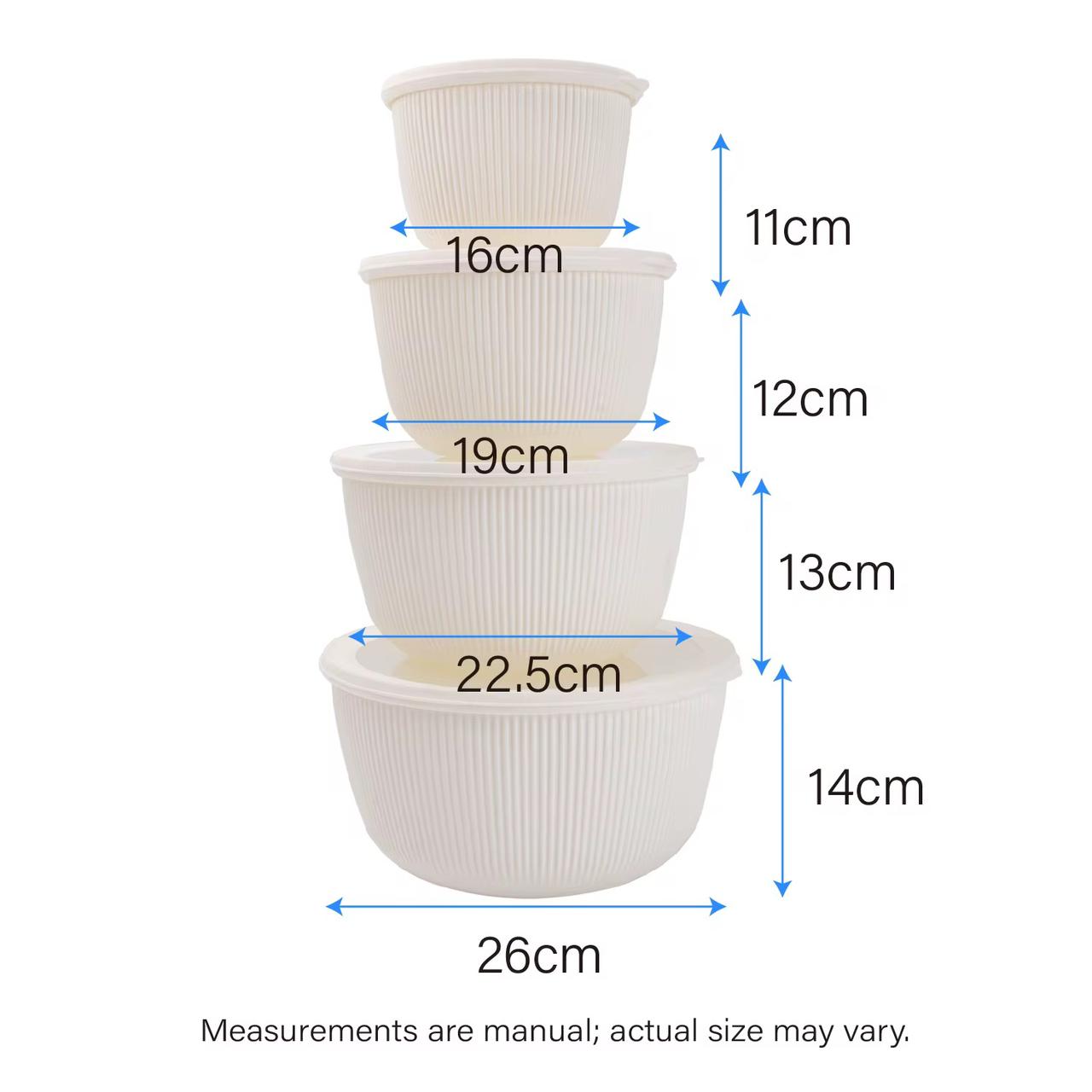 4-Piece Nested Culinary Prep & Storage Bowl Set
