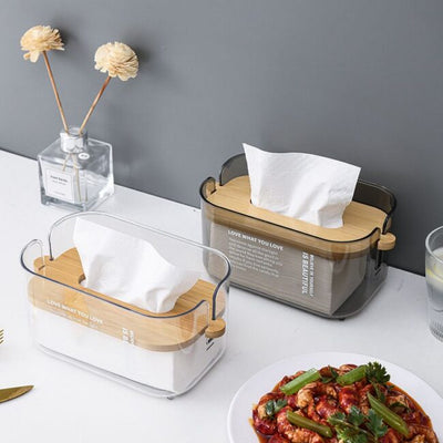 Floating-Lid Tissue and Napkin Dispenser