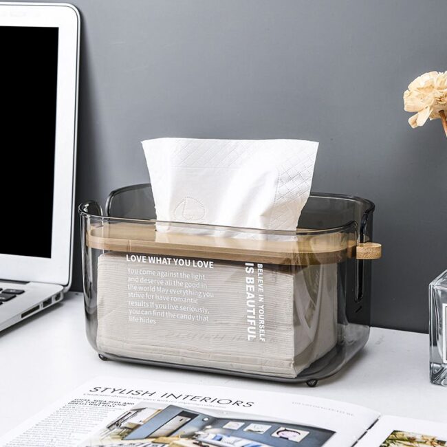 Floating-Lid Tissue and Napkin Dispenser