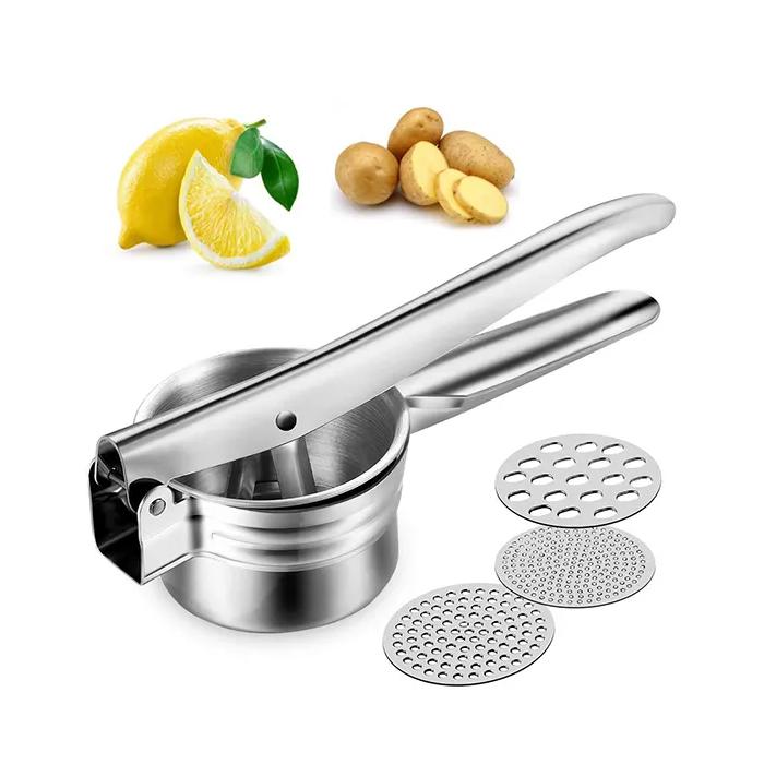 3-in-1 Stainless Steel Potato Ricer and Masher Set
