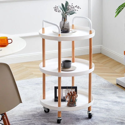 3-TIER ROLLING CART WITH LOCKABLE WHEels