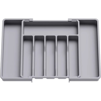 8-Compartment Cutlery Tray Organizer Custom Expandable Utensil Drawer for Kitchen Use