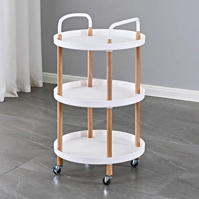 3-TIER ROLLING CART WITH LOCKABLE WHEels