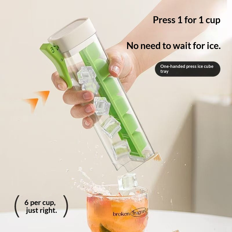 2-in-1 Portable Ice Cube Maker Kettle & Dispenser Bottle