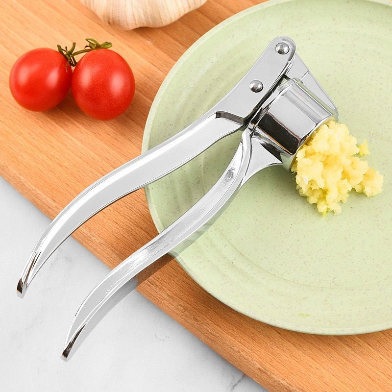 Heavy-Duty Stainless Steel Garlic Press