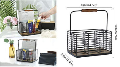 Multi-Purpose Wire Organizer with Natural Wood Accents