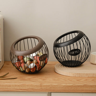 Modern Wire Mesh Coffee Pod Basket-Black