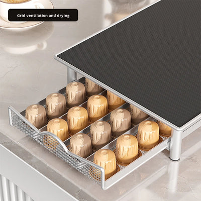 40-Capsule Coffee Pod Organizer Drawer – Space-Saving Storage Stand