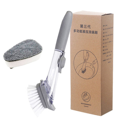 Pro-Scrub 2-in-1 Soap Dispensing Kitchen Brush & Sponge Set