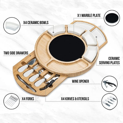 Bamboo Charcuterie Cheese Board