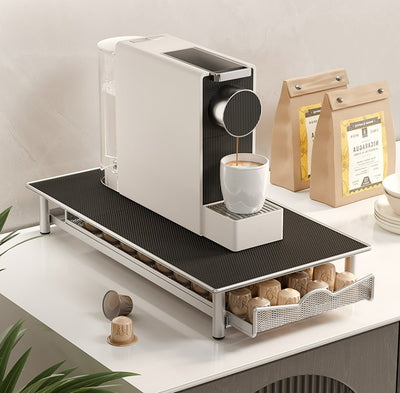 40-Capsule Coffee Pod Organizer Drawer – Space-Saving Storage Stand