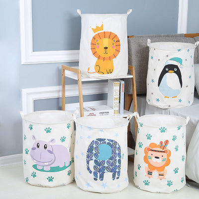 Waterproof Round Storage Hamper Laundry Basket