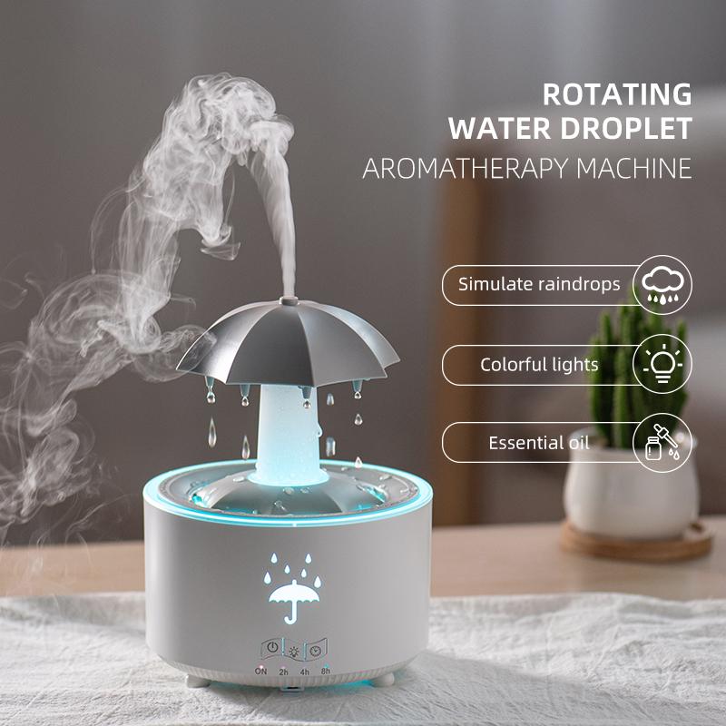 Rotating Water Droplet Rain Cloud Aromatherapy Machine