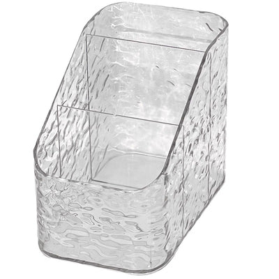 Ripple-Glass 3-Compartment Cosmetic Organizer