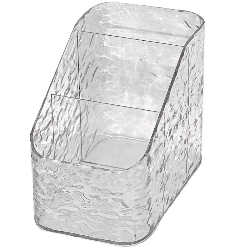 Ripple-Glass 3-Compartment Cosmetic Organizer