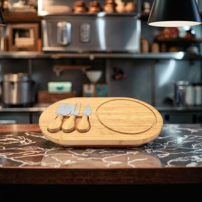 Bamboo Charcuterie Board with 3-Piece Tool Set