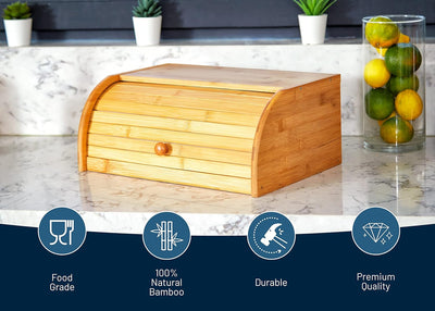 Bamboo Bread Box Storage