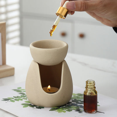 Ceramic Essential Oil Burner & Wax Melt Warmer – Aromatherapy Candle Diffuser for Home