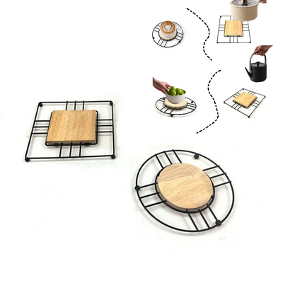 Iron Grid Trivet Modern Heat-Resistant Table Protection-Available in 2 shapes