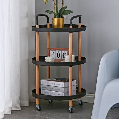 3-TIER ROLLING CART WITH LOCKABLE WHEels