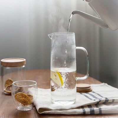 1200ML Borosilicate Glass Infusion Pitcher with Bamboo Lid