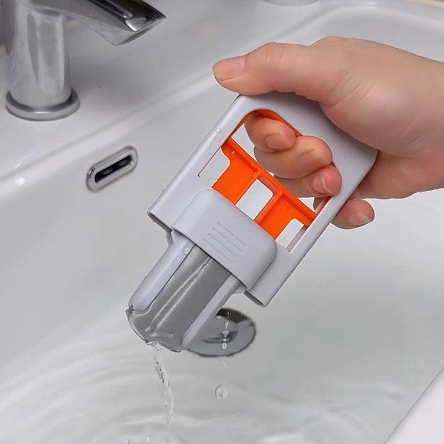 Handheld Mini Squeegee & Scrubber Tool