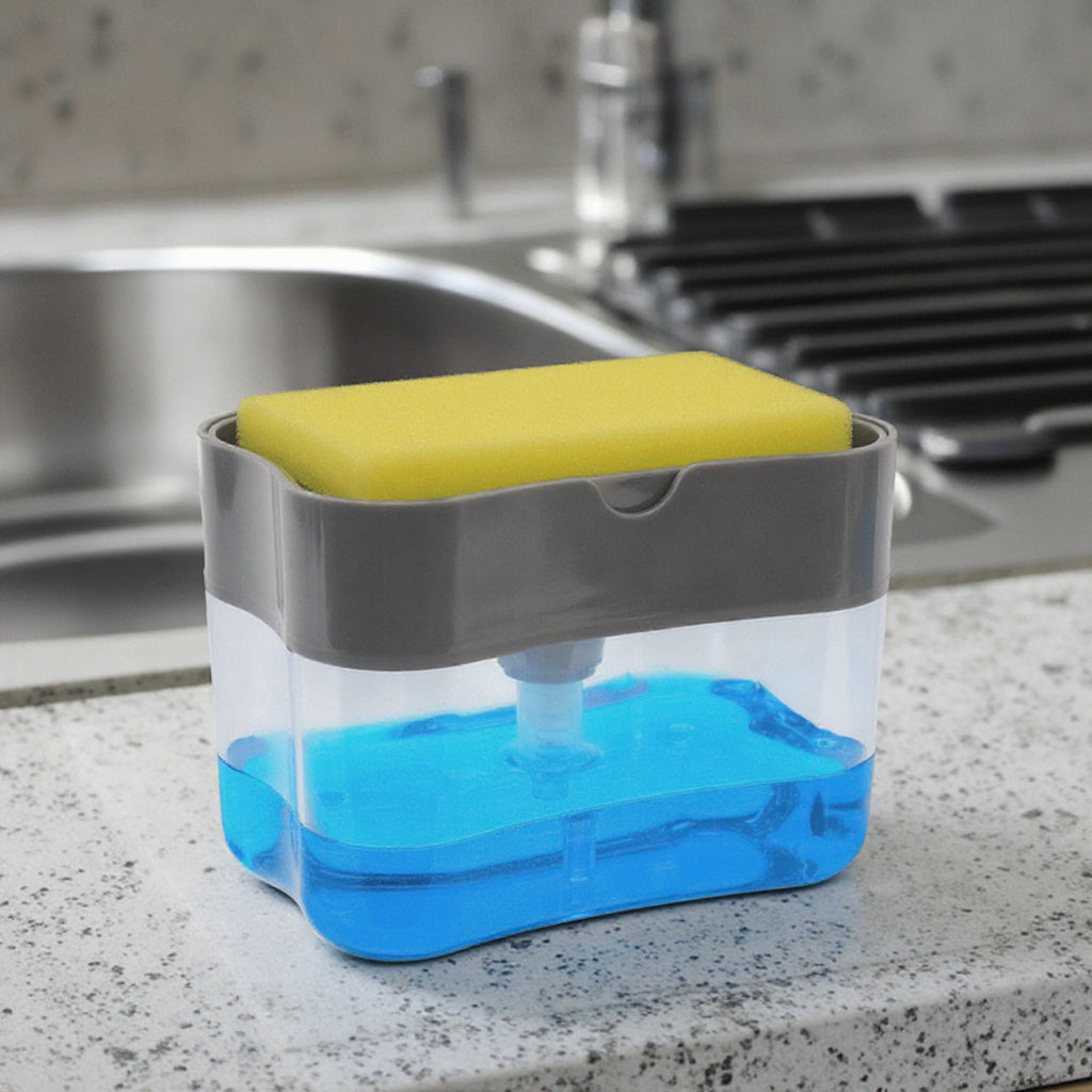 Dish Sponge Holder Sink Washing White Kitchen Dispenser