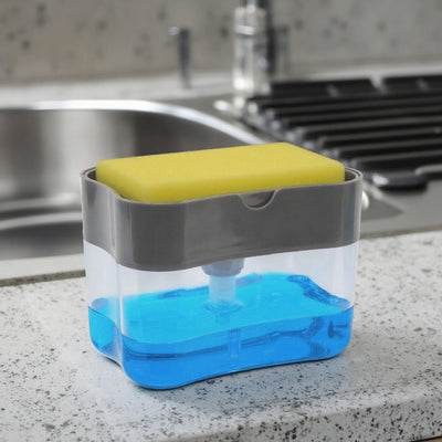 Dish Sponge Holder Sink Washing White Kitchen Dispenser