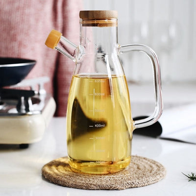 900ml Glass Oil Dispenser Kitchen Cooking Oil Bottles for Home Kitchen