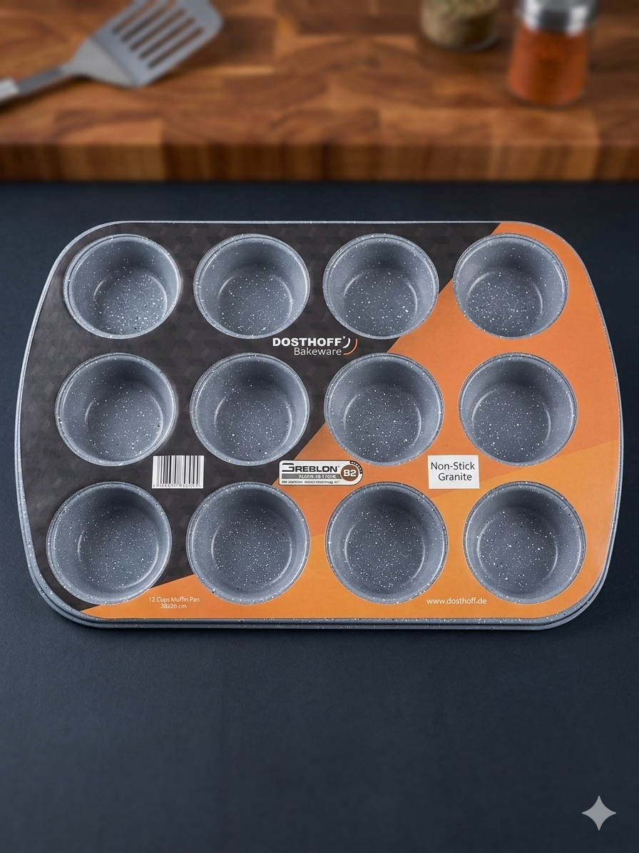 Dosthoff, Non Stick Granite Muffin Pan 12 Cups