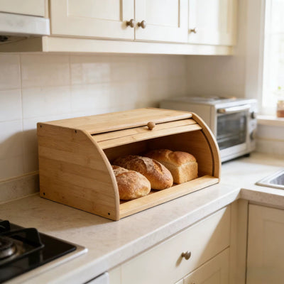 Bamboo Bread Box Storage