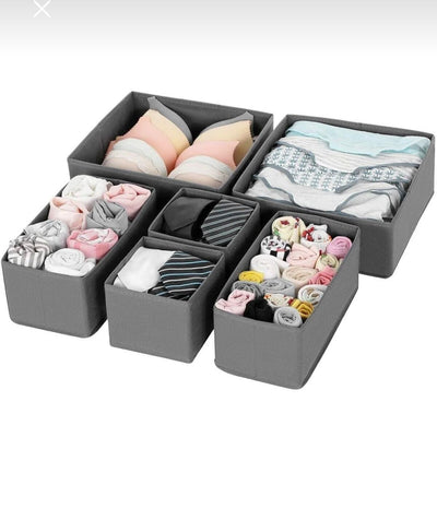6-Piece Drawer Cabinet Organizer Box